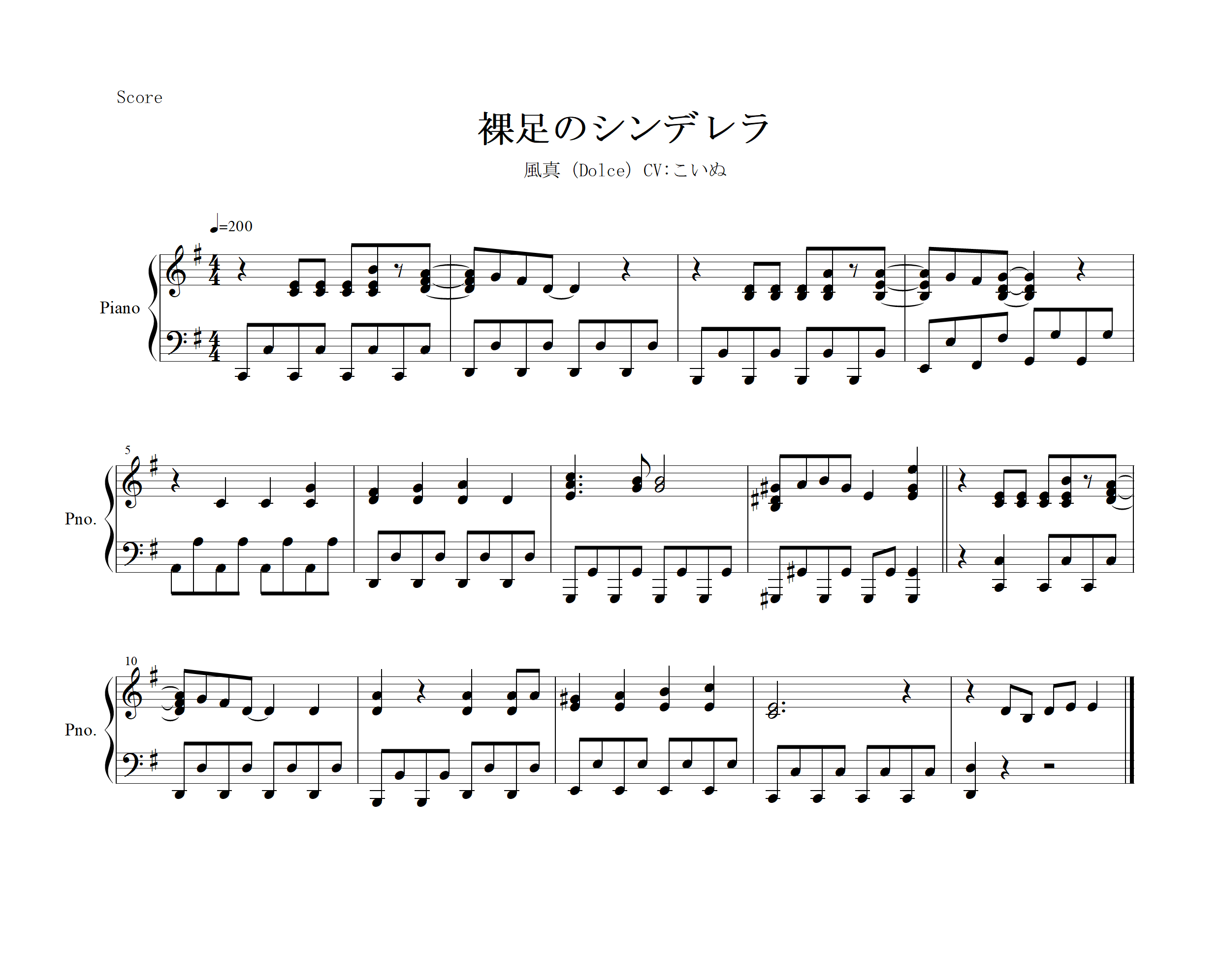Yoshi Piano En Twitter 裸足のシンデレラ 風真 恋より甘いdolceはいかが Dolce 莉犬 Honeyworks ピアノ 耳コピ T Co 8rwowms2yy Twitter