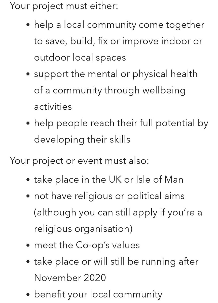 CoopRadyr's tweet photo. ⭐NEW ROUND OF COMMUNITY FUND APPLICATIONS IS NOW OPEN!!⭐

If your cause fits the criteria shown below, you can head to https://t.co/24FEiL8GGl to apply - deadline is June 16th

Please ask if you have any questions, we'd love to see Radyr's community benefitting from this 🙌 https://t.co/xxuX5sMoI1