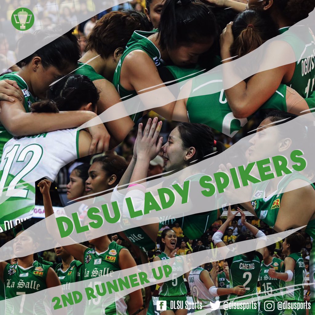 dlsusports's tweet photo. Congratulations to the DLSU Lady Spikers for finishing the UAAP Season 81 Women’s Volleyball tournament at 3rd place! 💚🏹 #GoLaSalle #4LaSalleYAN https://t.co/eJRvqm0oY8