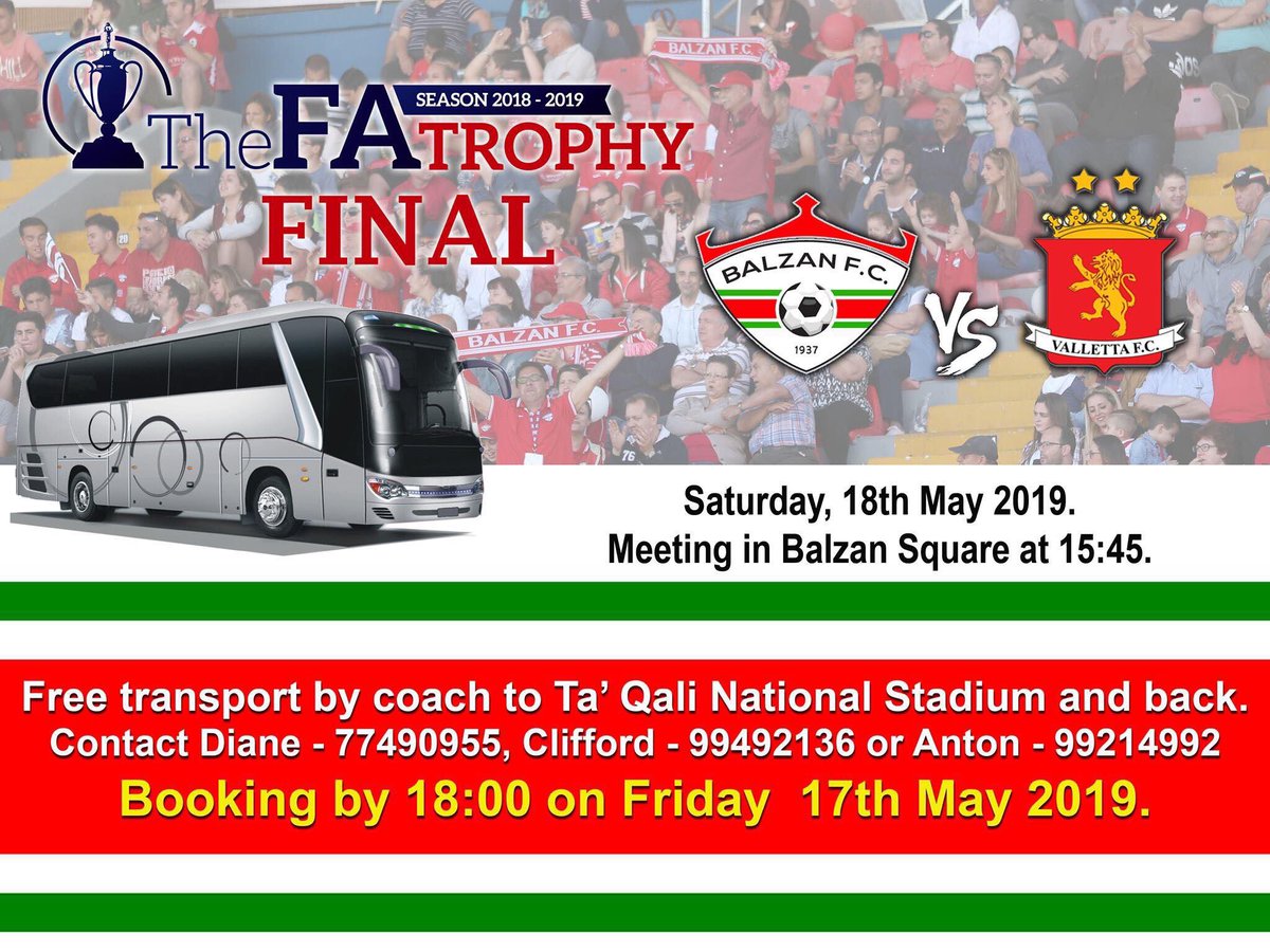 balzan1937's tweet photo. IT’S MATCHDAY !!
#FATrophyFinal #ForzaBalzan #WinForUs https://t.co/SPFJUlPZeI