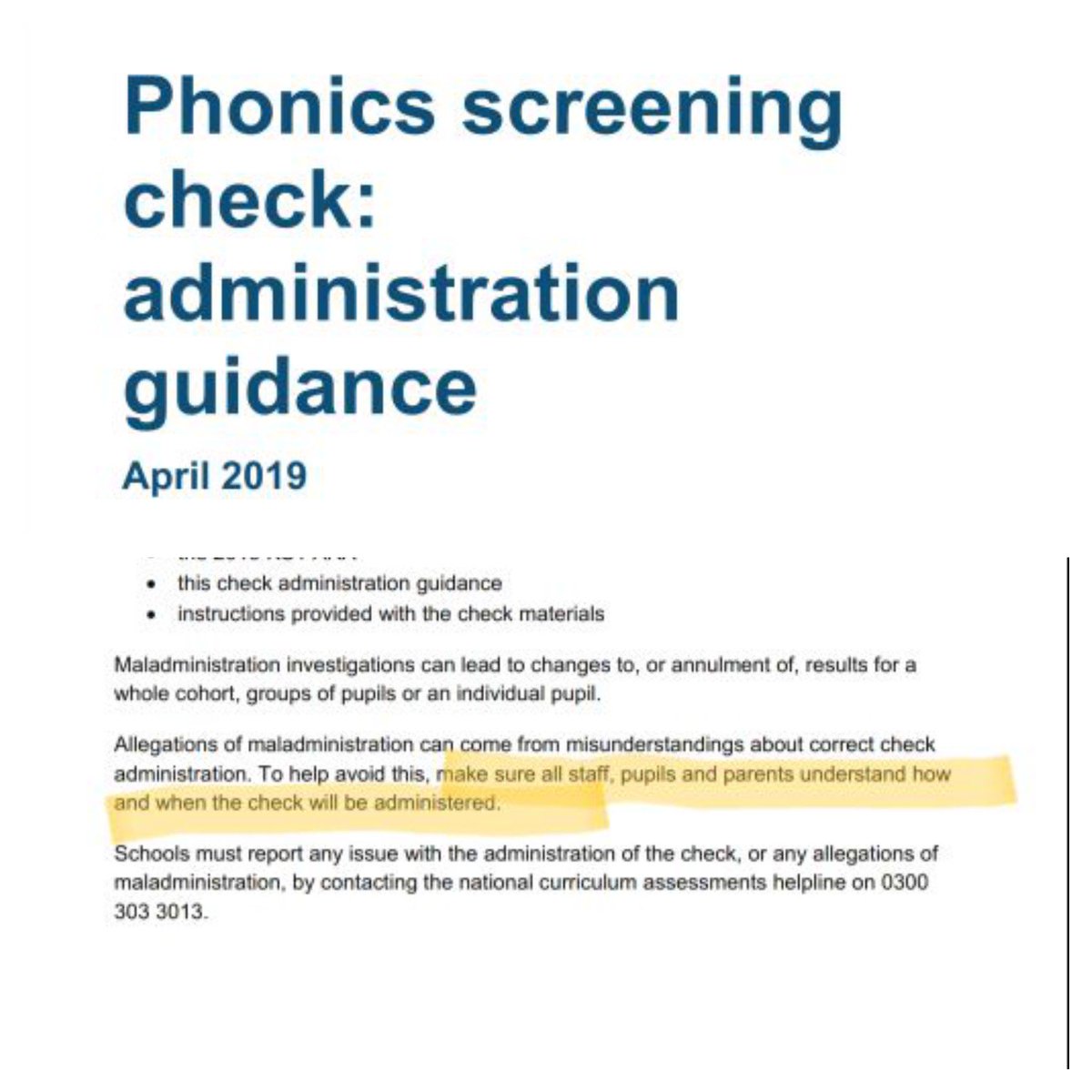 ParentEdHub's tweet photo. And the Phonics Check Guidance, for year 1... https://t.co/0qX4DQFqQ8