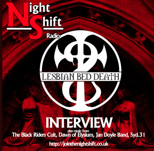 Huge thanks to @JTNSUK for interviewing @MrPeachLBD - listen to it at jointhenightshift.co.uk & buy your tickets for LBD's next gig in Sheffield at the same time! #lesbianbeddeath #gothsheffield #goth #hardrock #gothicpunk