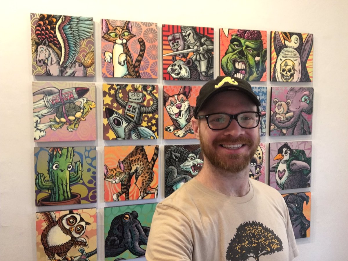 NooshStudios's tweet photo. Today’s the day! Carved Up! At @kibbeegallery tonight 6-10pm! So many new works to check out! I’ll see you there! Come say hi to me and I might have a token of my appreciation for you - in the form of a button or otherwise! #woodcut #printmaker #kibbeegallery #art  #print #atl https://t.co/HUTcI3Ubtn