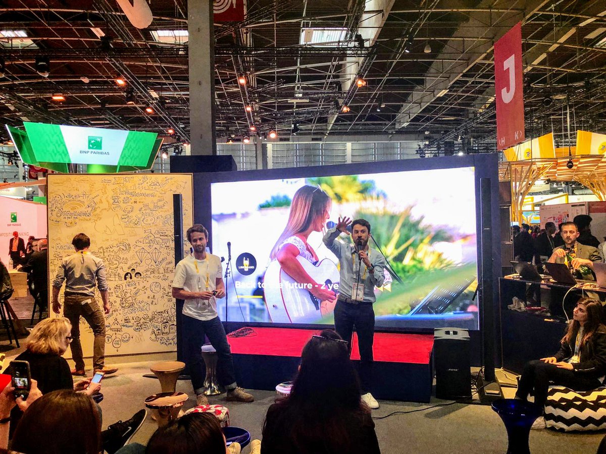 Accor's tweet photo. [#VIVATECH] @SebGaff, #Innovation Leader @Accor, presents the journey of  startups who won #AccorLab challenges in the previous editions of @Vivatech. #innovation for #ALL https://t.co/uVOTgPfLO7