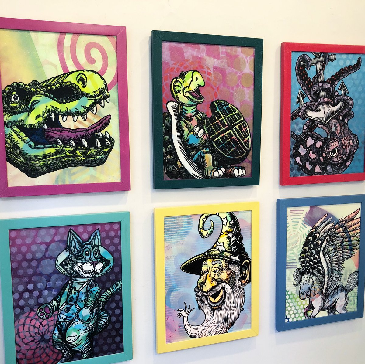 KibbeeGallery's tweet photo. Tonight! Saturday, May 18th! 6-10pm
Show: Carved Up! by @nooshstudios ✨🚀🐼🐢🤖🐙🌵🦈🐵😻✨ Carved up! is a collection of new works by Atlanta relief artist Chris Noosh! Neuenschwander. https://t.co/eY1dRwHVIp