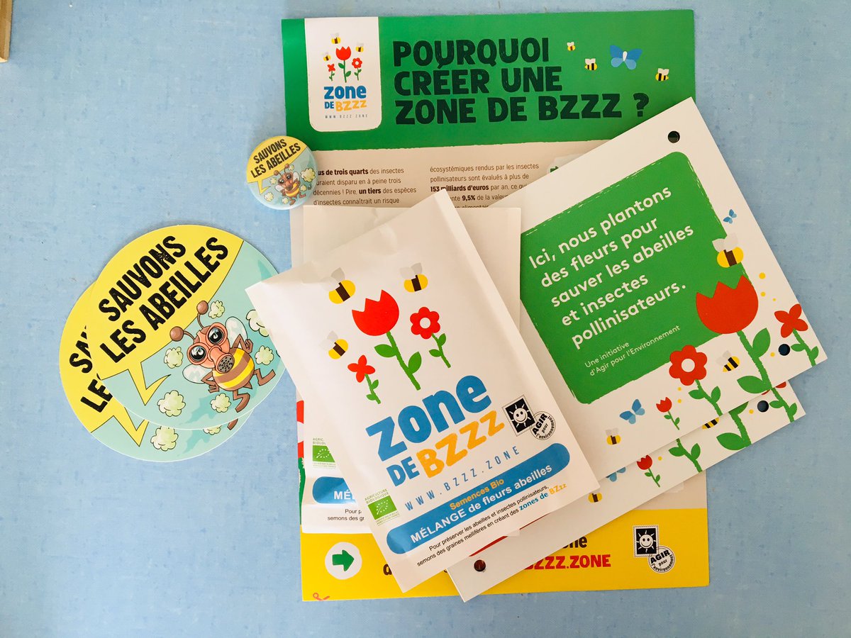 Mes graines sont arrivées ! Merci <a href="/APEnvironnement/">Agir pour l’environnement</a> ! #Zonedebzzz tout bientôt !!! #sauvonslesabeilles #abeillesonvousaime #welovebees