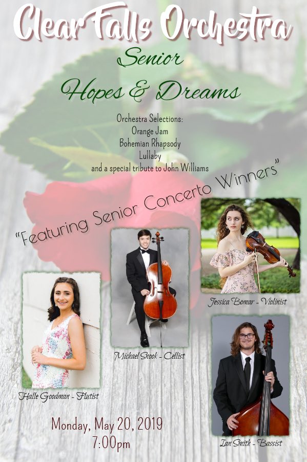 Orchestraknight's tweet photo. This has been a stellar year for us!  Our Final Concert is Monday, May 20th at 7:00 PM where we will feature  our senior concerto winners with the CFHS Orchestras. https://t.co/Hel7rfpKZR