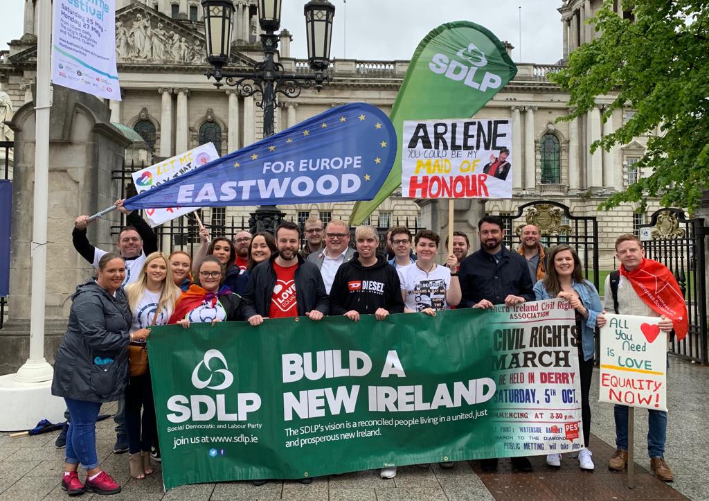SDLPlive's tweet photo. Fantastic afternoon at the Marriage Equality march in Belfast.

All citizens must be treated equally under the law. ❤️💚💛💜💙 https://t.co/50MmkfSFU8