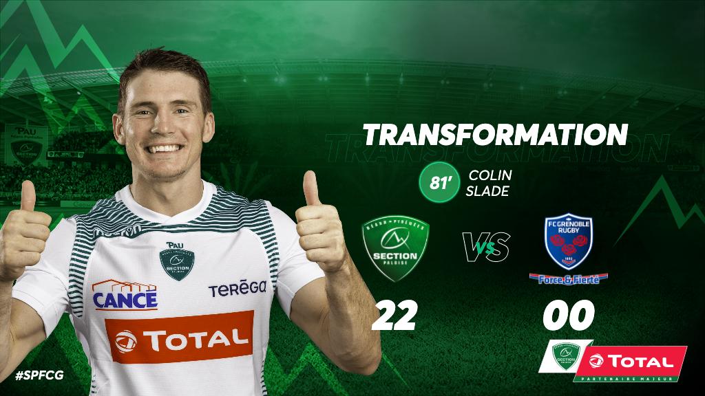 SectionPaloise's tweet photo. 81' Pénalité transformée par Colin Slade ! #SPFCG #TOP14 #EnVertEtContreTous https://t.co/uuKugZuP3Z