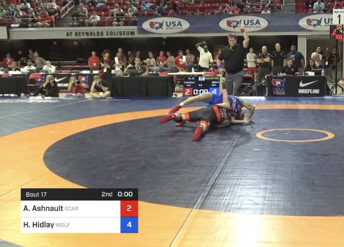 MrPatMineo's tweet photo. @AnthonyAshnault with the 4-4 criteria win at the buzzer... WOW! ๐ฅ #WTT #AtTheBuzzer #TiltAddict #BigDub #GasTankFull @RUWrestling @SKWrestlingClub @CoachGoodale https://t.co/J5SBvqjuur