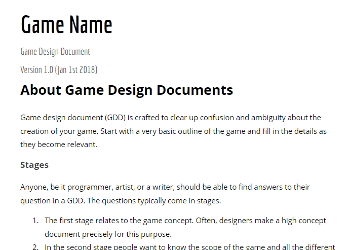 How to Write a Game Design Document (GDD)