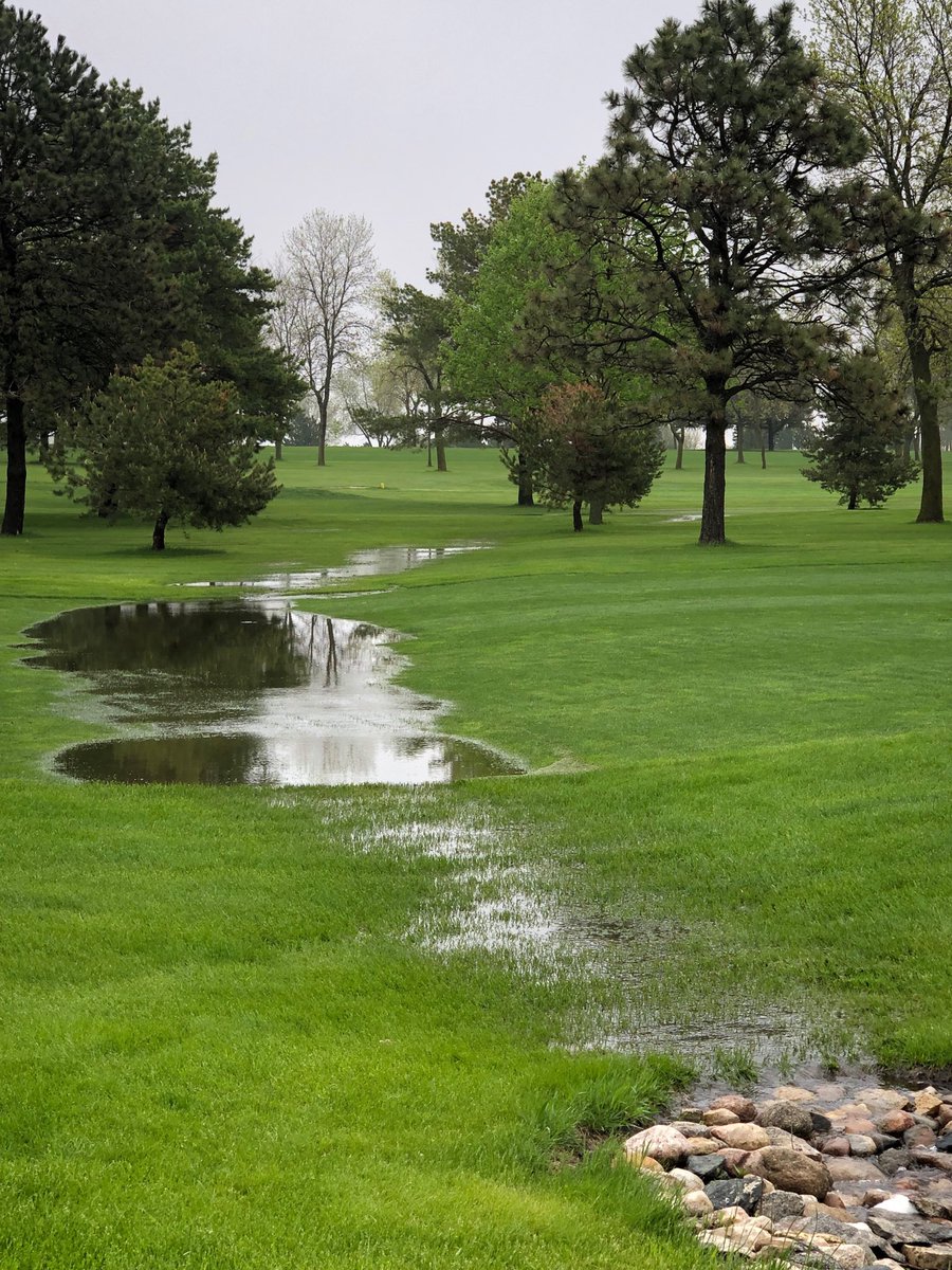 Got a our last sand trap dried out enough to rake for the first time yesterday - that was a waste of time! On a brighter note, we did get most of the roughs in the wet areas mowed and even got some seed planted before last night’s downpour! #buildanark