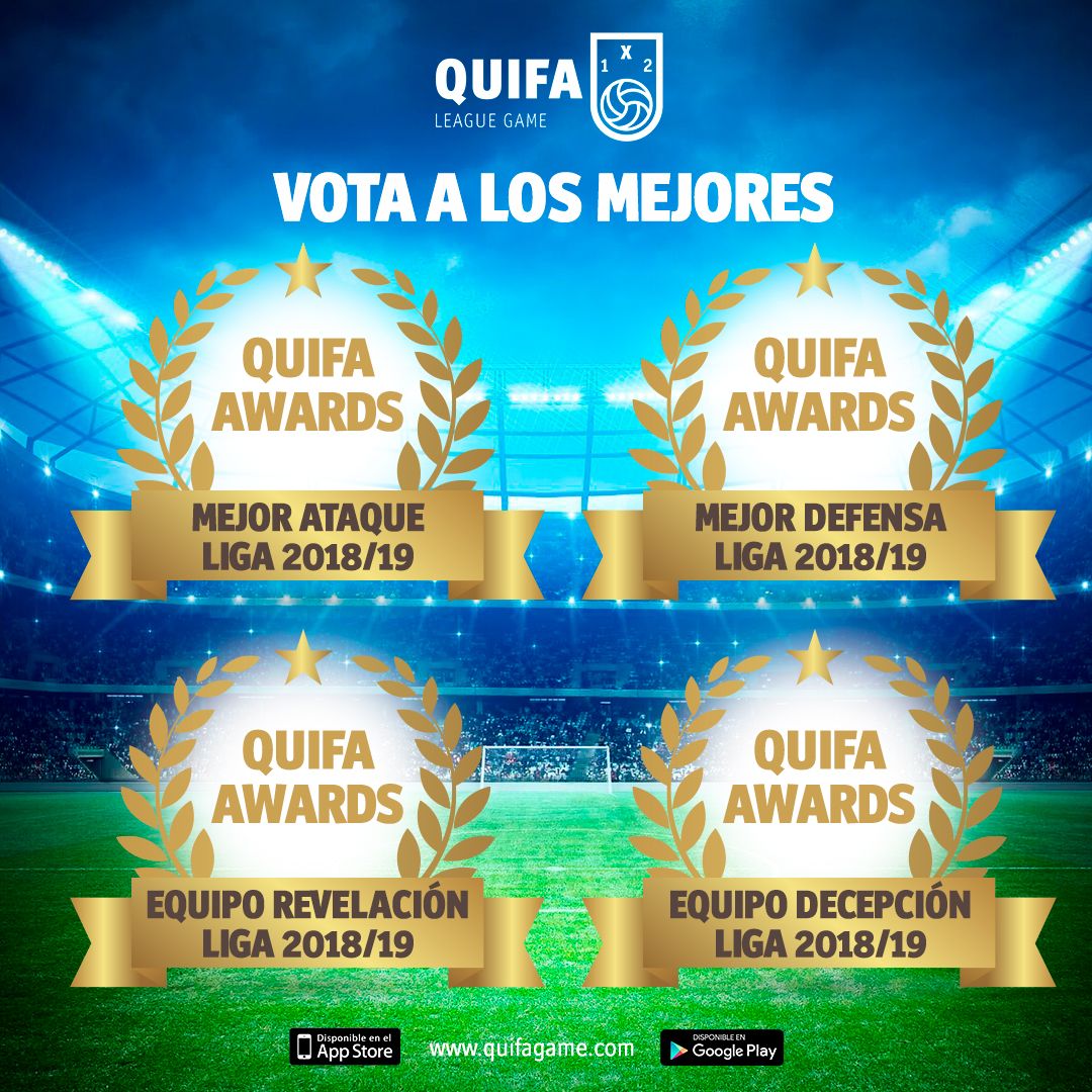 quifagame's tweet photo. Sólo una jornada y #LaLiga Santander 2018/19 toca a su fin.
🏆 Hoy queremos saber que equipo ha sido para vosotros, el Mejor en Ataque, el Mejor en Defensa, el Equipo Revelación y Equipo Decepción de este año.
Cuéntanos!
https://t.co/HSNeCqlZTV
#Quifa #QuifaGame #Futbol #Deportes https://t.co/RX1iCLKzNo