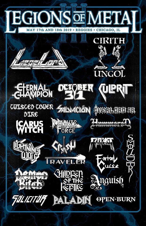 D627YLbWkAATyuE Some epic bands tonight at the Legions of Metal at Reggiesrockclub in Chicago! Come show you support for this metalacious event! https://t.co/P2iufxUxH1 | Cirith Ungol Online