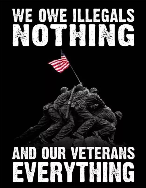 Michael Nöthem on Twitter: "We owe illegals NOTHING. We owe Veterans EVERYTHING. 💥#ArmedForcesDay💥 #MAGA #tcot #FoxNews #SaturdayMorning #SaturdayThoughts #SaturdayMotivation Sponsored by "Democrats for Trump" <a href=