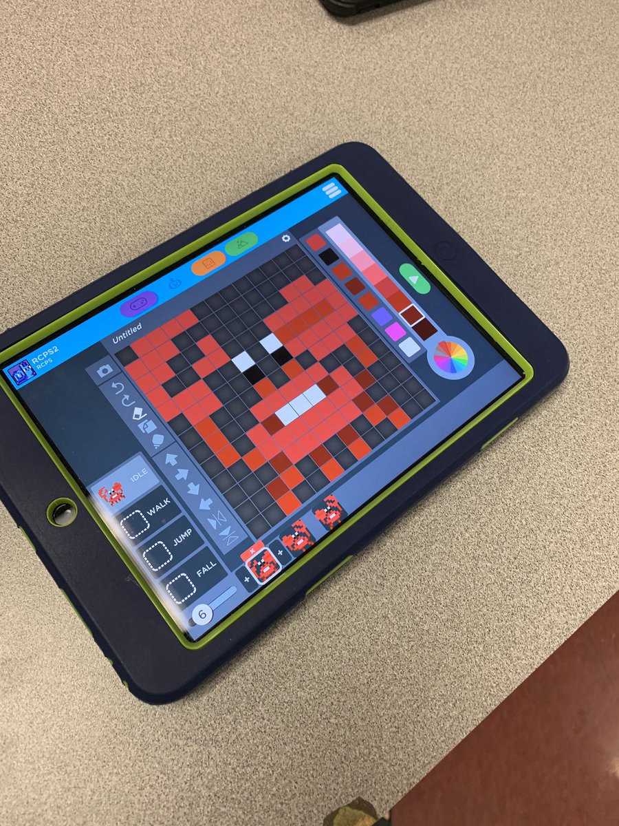 mrsitrt's tweet photo. Fifth graders in Mrs. Lunsford’s art class learned to create &amp; animate video game characters using pixel art this week with Bloxels EDU. @BloxelsEDU @LeftwichLeanne @RkeCoSchools https://t.co/g5EAQXRW9w