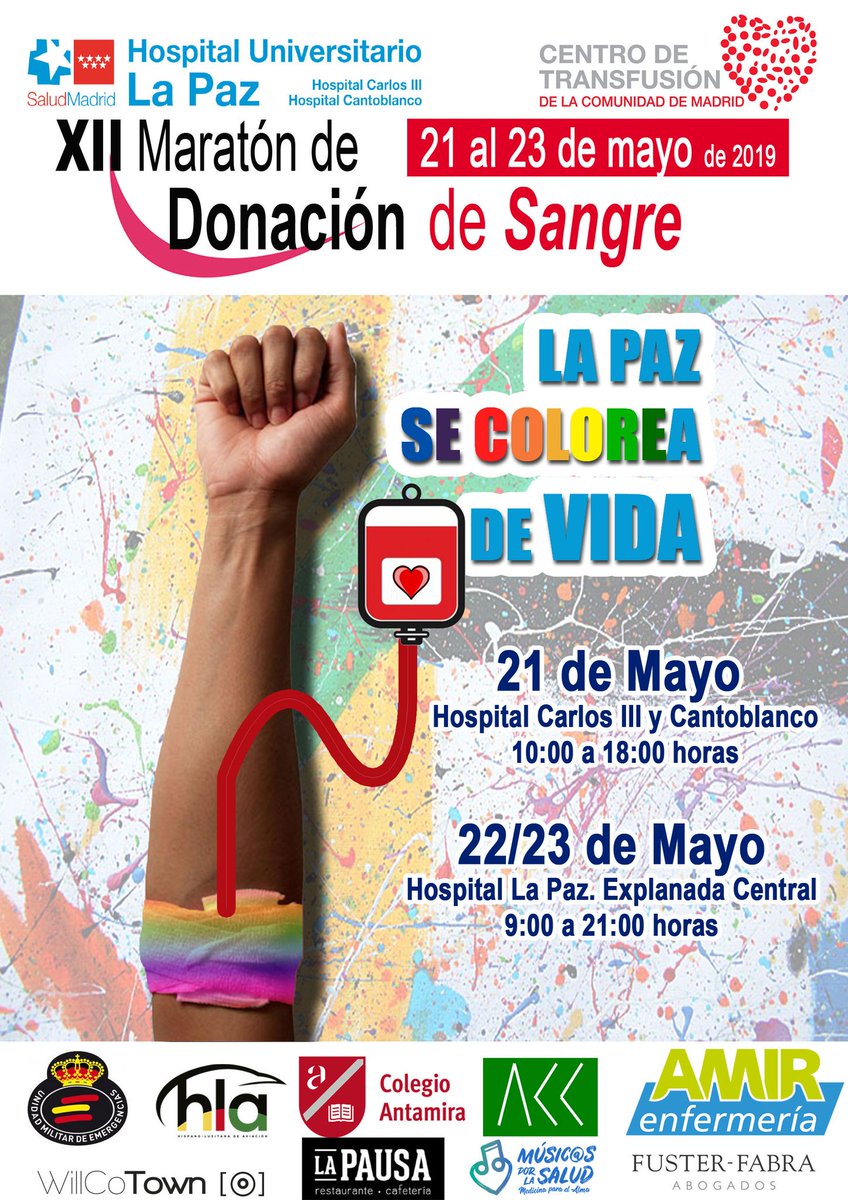 JesusCastroToro's tweet photo. Cartel ganador para el Maratón de Donación de Sangre de la diseñadora grafica Raquel Lardón #HospitalLaPazDona @Madridonasangre @madrid3d Te lo vas a perder? Te esperamos 😀🎁🎉🎈🏅🖼️🎨🎶♥️ https://t.co/3LKiJzZzSd
