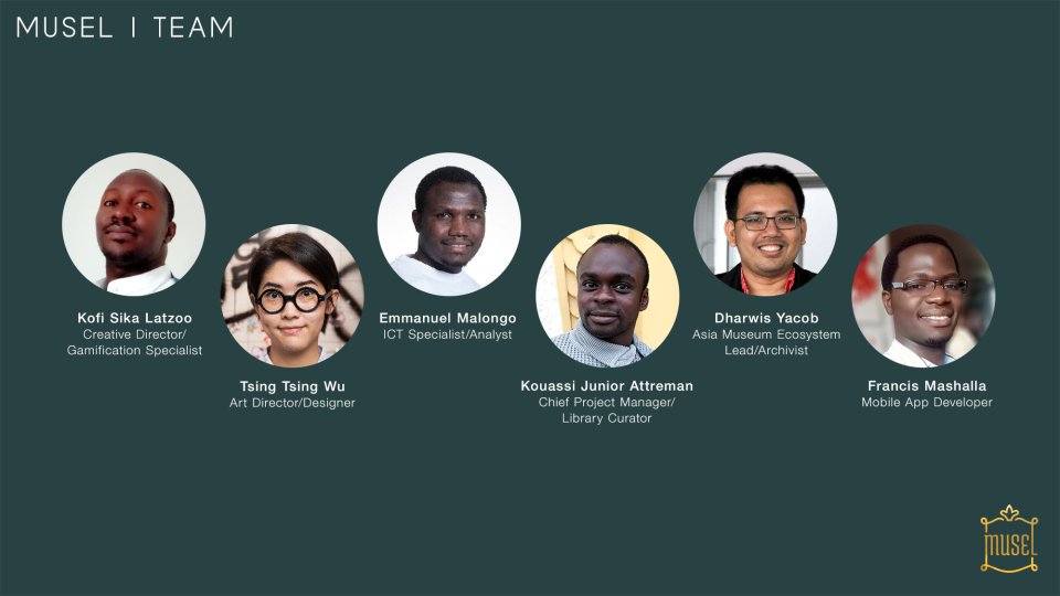 Musel_group's tweet photo. Welcome on this beautiful adventure where #museums embrace #digital. Greetings from #Muselteam from Sénégal , Germany , Tanzania , Ivory Coast and Indonesia #codingdavinci #cdvsued #kebetu #twittoma #creativeke #MuseumWeek https://t.co/LjTFoHV3Qo