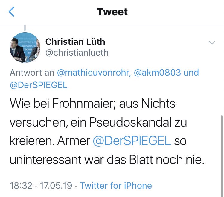 #Strache und Gudenus sind zurückgetreten - und schon hat der Sprecher der #AfD-Bundestagsfraktion seinen Tweet zu #StracheVideo von gestern Abend gelöscht. Also den: