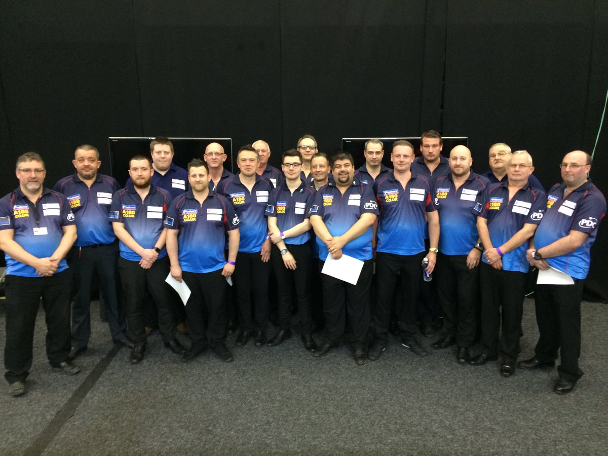Good to see our official markers in there new shirts courtesy of <a href="/PDPA_darts/">The PDPA</a> <a href="/OfficialPDC/">PDC Darts</a> <a href="/UnicornDarts/">Unicorn Darts</a> <a href="/A180DARTS/">A180DARTS</a> <a href="/CertisInsurance/">Certis Insurance</a> <a href="/Griffiths_Pegg/">Adrian Grainger</a> Thank You Everyone.