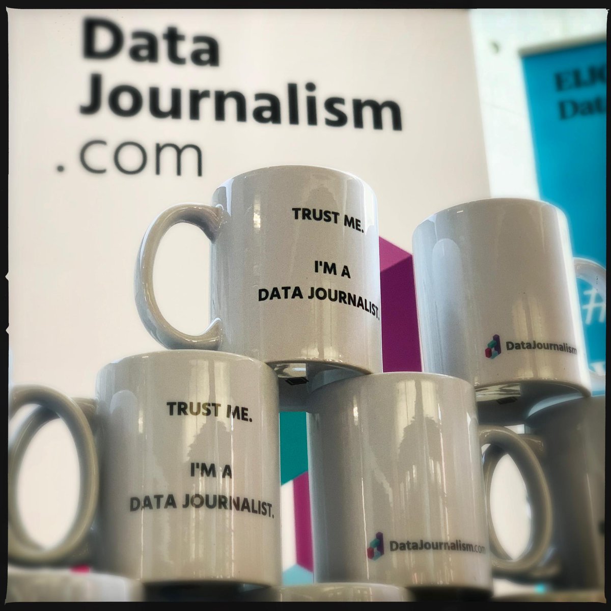 datajournalism's tweet image. Come visit us and grab your limited edition #datajournalism mug! Take a picture with it and share it #EIJC19 #ddj