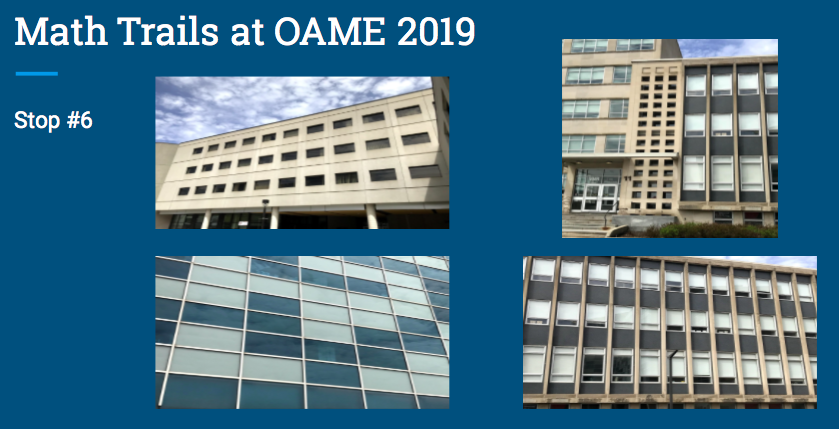 mmejacquie's tweet image. Participants in #MathTrails @OAME2019 joined us as we asked: "Where's the Math?" on the @uOttawaEdu campus. Thanks for spending your Friday afternoon with us! #OAME2019 @Mme_Joanne @thinkoutsidePS
