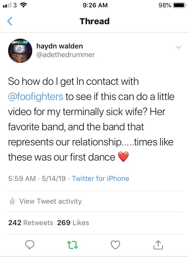 <a href="/foofighters/">Foo Fighters</a> still here, still trying. I’ll make reaching me a little easier, here’s my email haydn.walden@icloud.com message me if you can or can’t help. Thank you so much ❤️