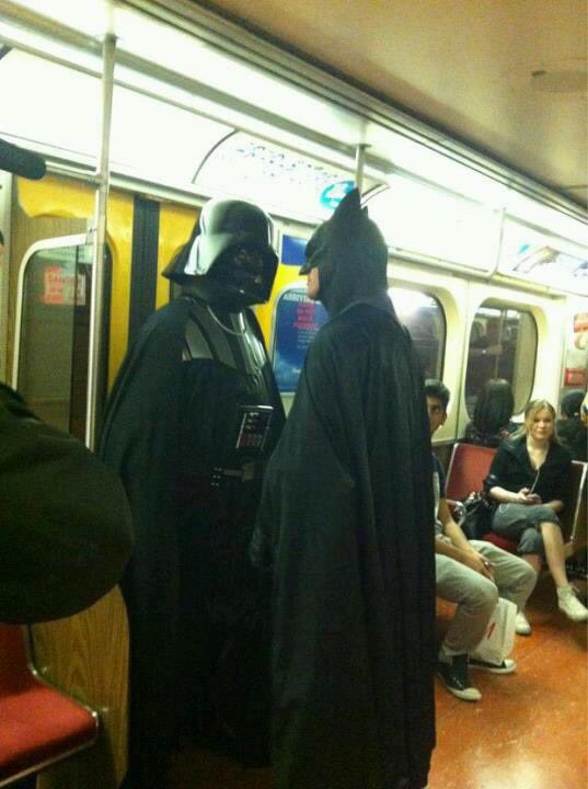 pulprevelators's tweet image. The most epic subway ride ever. Do you grab popcorn or flee the scene? And who wins? #popculture #pulpculture #batman #darthvader #starwars #comicbooks #whowouldwin #pulprevelators