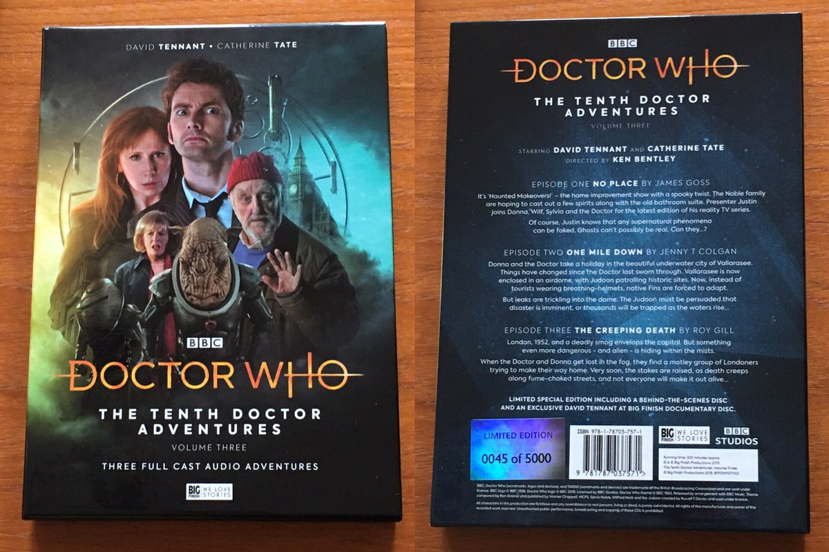 AndrewOnSeeAIR's tweet photo. @bigfinish @gossjam @roy_gill @David_Tennant @RichardsonBF @tomwebsta @kenbentley @BriggsNicholas @JHaigh_Ellery @mattief @Howard_Carter Well... as a lifelong fan, I couldn't be more proud to have received this treasure through the letterbox this morning! I AM SO HYPED!! 😁 #DoctorWho #TenthDoctorAdventures #allonsyvolume3 https://t.co/Md2m0J4IzO
