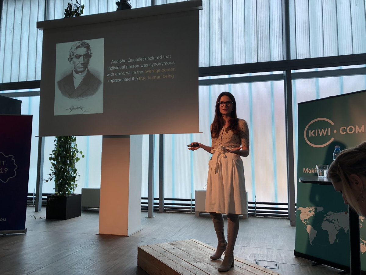JanBleha's tweet photo. “Society based on the average aspires to serve everyone, but actually serves no one.” @sofiya_huts from @Microsoft at #womenintechCZ https://t.co/fqEt1zTTlG