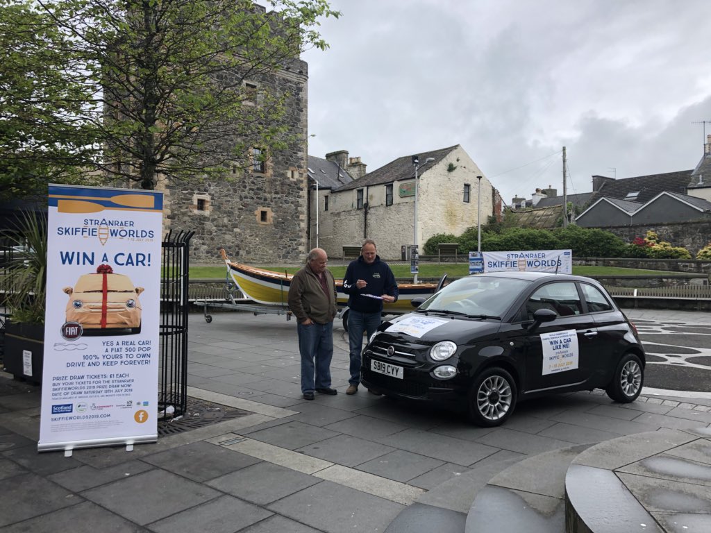 StranraerSkiff1's tweet photo. Come say hi to the team today at the Castle Square and get your raffle tickets to win a stunning brand new Fiat 500 π
#SkiffieWorlds2019 #StranraerSkiffieWorlds #ScotlandisNow #VisitSWScotland #SeeSouthWestScotland https://t.co/Q9QhQvv44q