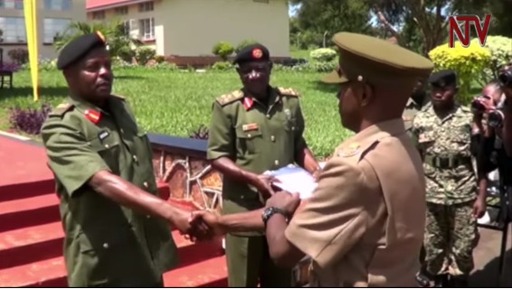 ntvuganda's tweet photo. 64 Army officers, who have been undertaking an instructors’ course at the Junior Staff college at Gaddafi Barracks, have been graduated after completing their military training #NTVNews    https://t.co/YO8q60JitS https://t.co/0WMESzgliU