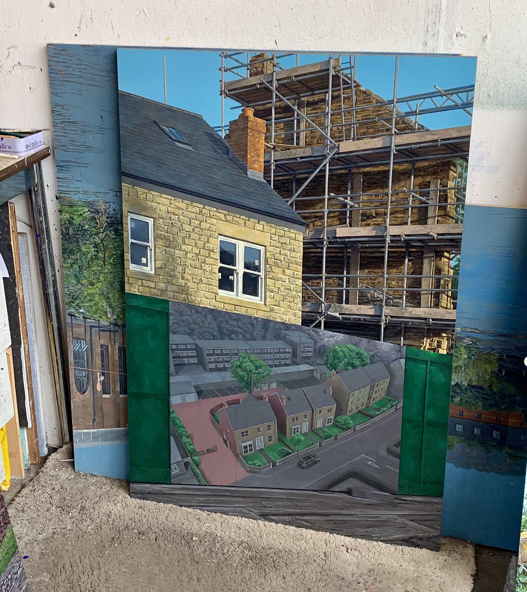 occursus1's tweet photo. This painting by @SeanWilliams23 Exhibition @KelhamIsland opens June 2019. From Brooklyn Works to Brooklynism. @AHKExchange https://t.co/X3V1zGuU7Q