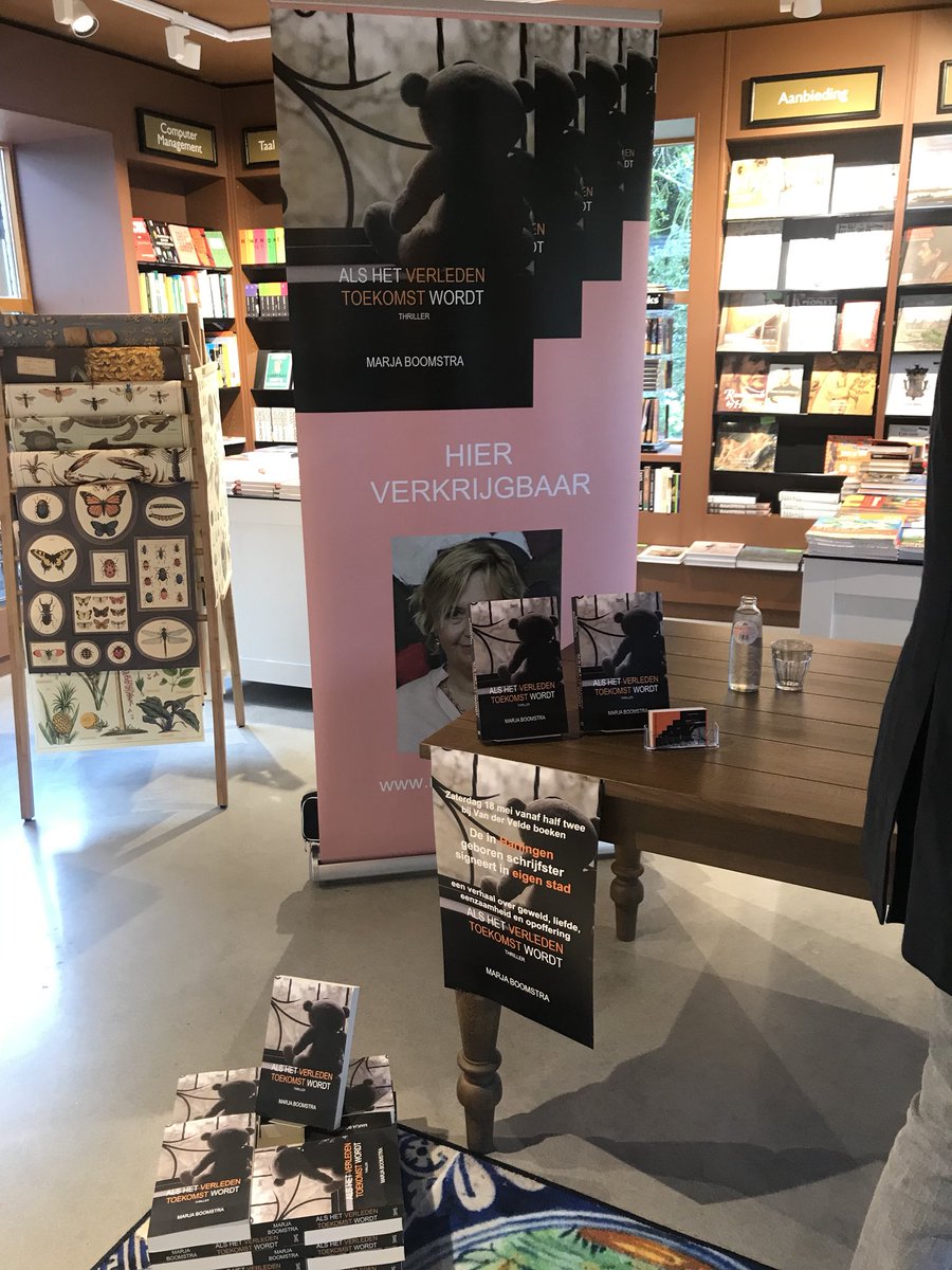 Bestseller debuutschrijfster Marja Boomstra. Signeert in haar geboorte stad Harlingen.