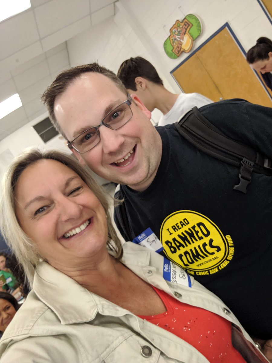 susankotch's tweet photo. @historycomics !!! I got to finally meet Tim and his lovely wife F2F! #comicsrock #nErDCampNJ https://t.co/TLB5r8sXc0