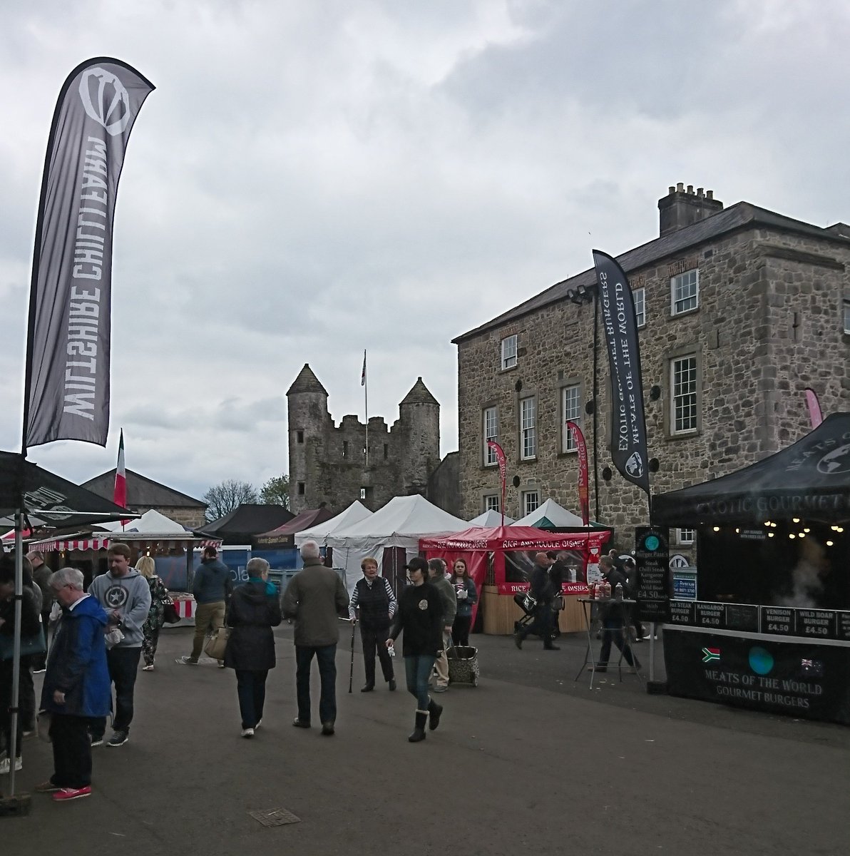 scorrlibrary's tweet photo. Plenty of excellent food choices this lunchtime at the Continental Market in Enniskillen Castle! #Enniskillen https://t.co/ihSEXh1KRn