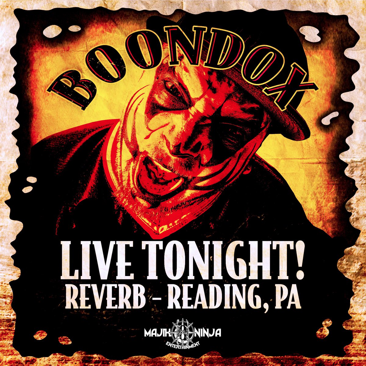 majikninjaent's tweet photo. Don’t miss @turncoat_dirty live tonight at #thereverb in Reading, PA with @rapperredd 💀
Tickets - link in bio (tours tab)
VIPs @twiztidshop
Want to open for the tour?
Email:
undergroundhustlin@gmail.com
#majikninjaentertainment #boondox #underground #redd #livemusic https://t.co/HzJh52Ca8h