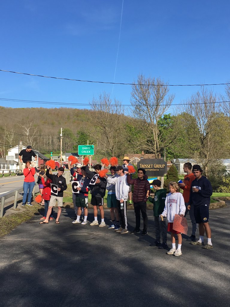 It was great to see the community support send off the tennis team this morning in Fly Creek. They will be competing in Utica for the Section 3 title.