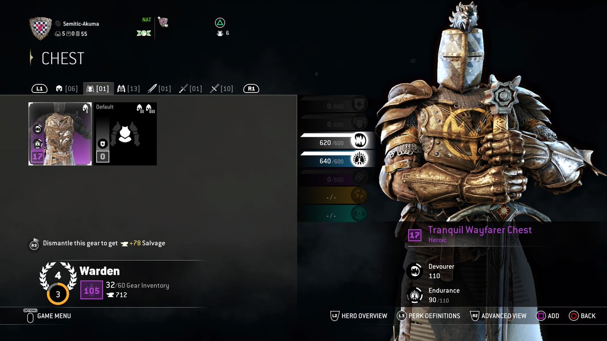 _Yuni_x's tweet photo. I paid with my blood sweat & tears to get on 2 perks .. Lets hope we dont regret it #2zeros @ForHonorGame #ForHonor https://t.co/tk8vfAoHwf