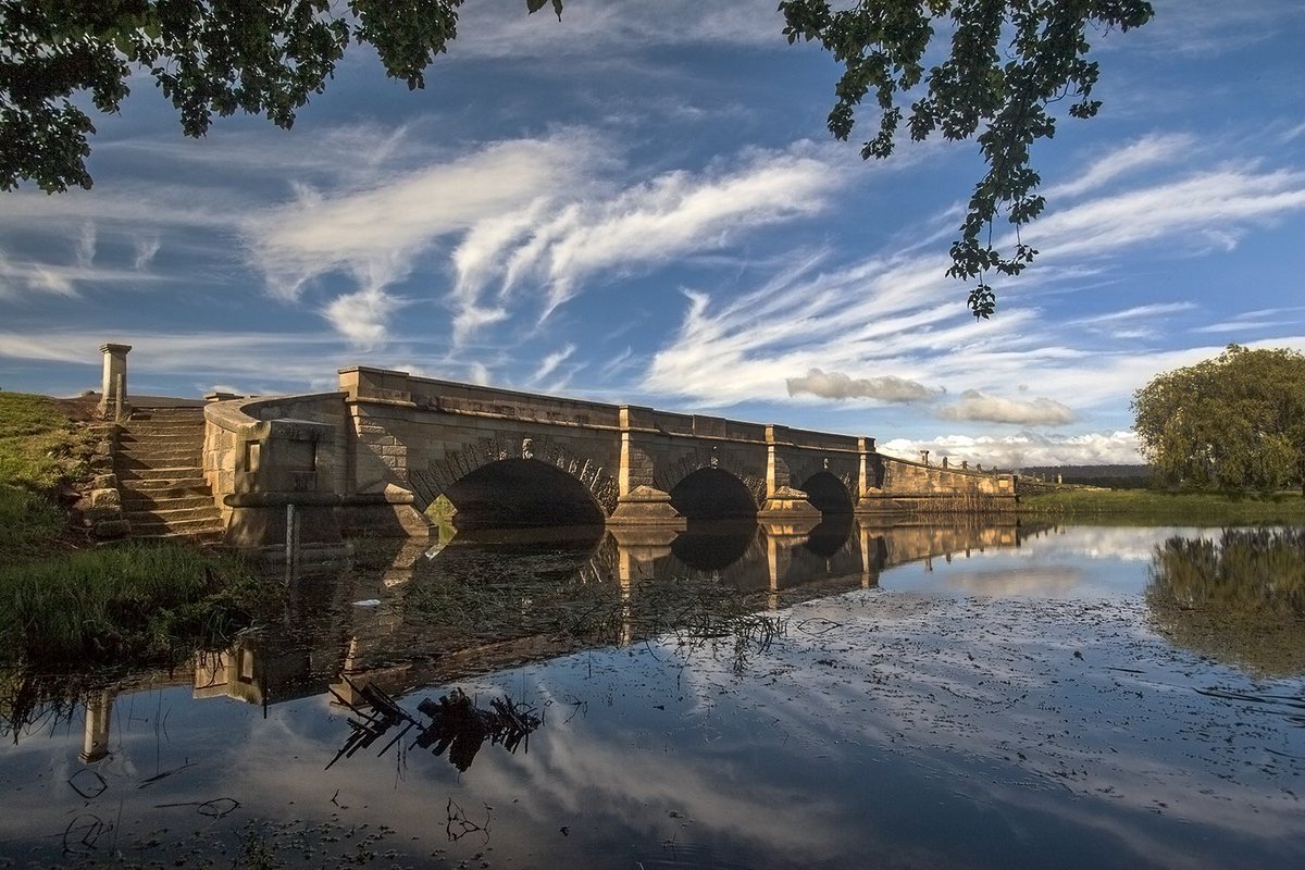 The unique sandstone bridge in Ross, Tasmania is a most attractive landmark in most weather conditions....