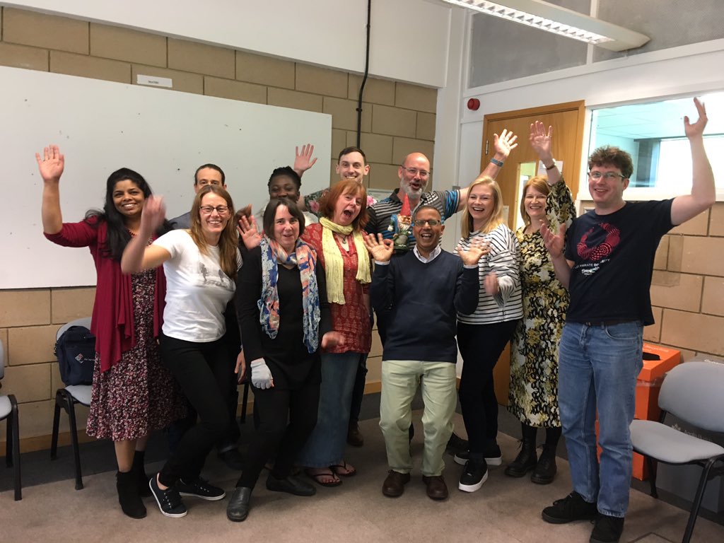 SallyGoldspink's tweet photo. Absolute privilege to work with #ARUEdD students on their final Stage 1 workshop. Go rock stage 2 🕺🏻💃🏻🕺🏻💃🏻Special thanks to the inspiration of Philary...things will never be the same! @FHEMS_ARU @sciencepgceARU @happeehil https://t.co/ujIC5bUHIu