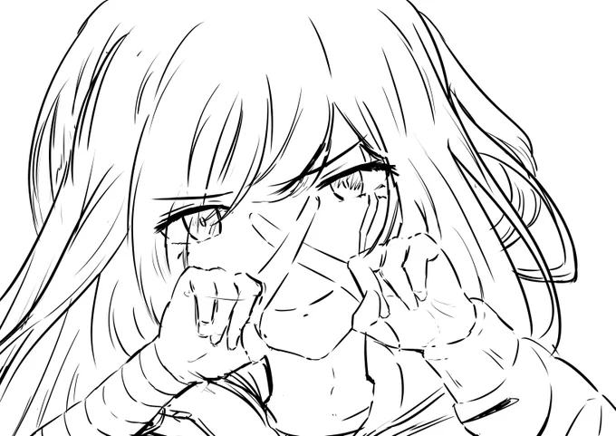 疲れたからこの絵は今日はお終い
一から描くとラフやら下描きやら時間かかるね・・・ 