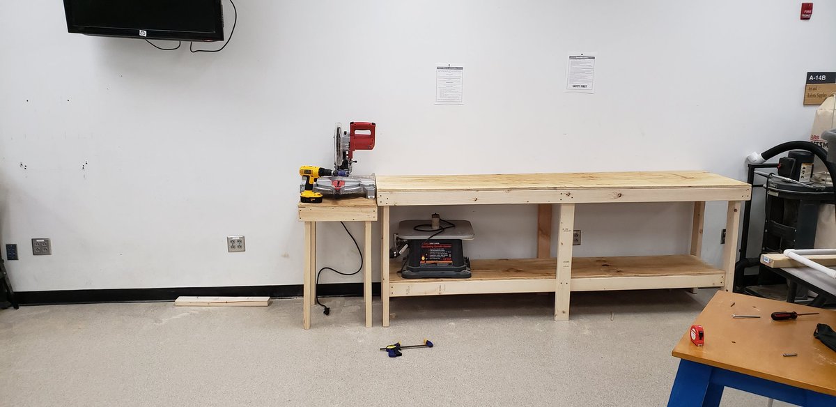 NiedermeyerSTEM's tweet photo. What do you do when you planned to be outside all of #STEMester2019 and it rains all day? You switch gears and start redesigning the @BR_STEM Foundry cutting area. https://t.co/eSDi45ypA1
