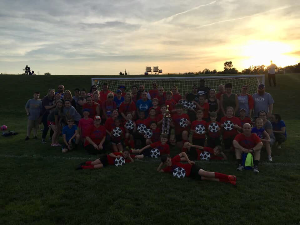 eaglesofEES's tweet photo. Our Eagles are so incredibly blessed to have such a great support system. You will see family, friends, teachers, coaches, and teammates in this picture. Hard work, leadership, and a great group of players made this season what it was. ⚽️🦅❤️ #BestYearYet https://t.co/jl7IiC9rUb