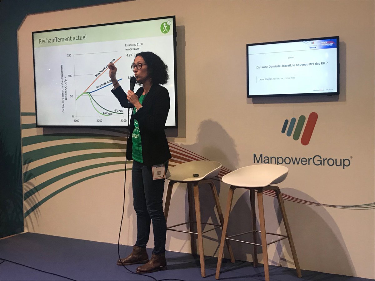 Retrouvez ⁦<a href="/laurewagner/">Laure Wagner</a>⁩ sur le lab. ⁦<a href="/ManpowerGroupFR/">ManpowerGroup France</a>⁩ #vivatech qui nous parle du thème « distance domicile travail : le nouveau KPI des RH » à travers sa startup 1 KM À PIED