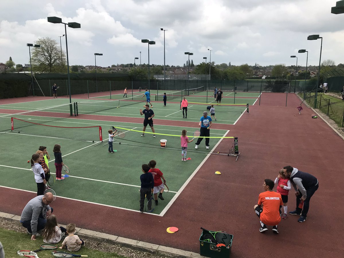 KeyworthTennis's tweet photo. All welcome to come down to Keyworth tennis club for the open day. Courts are filling up nicely. https://t.co/uREzxa0q3E