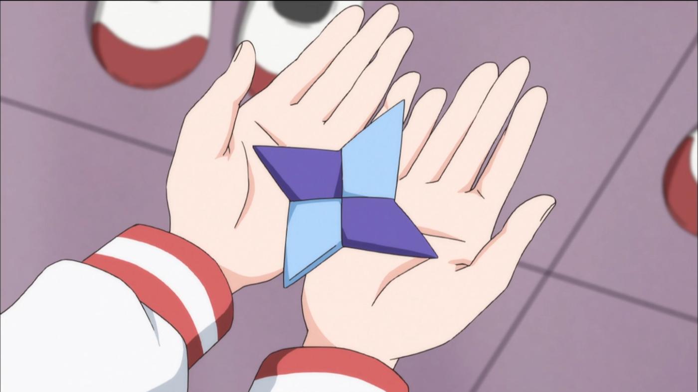 Origami in Anime on X: Hitoribocchi no Marumaru Seikatsu Episode 5 -  samurai helmet  / X