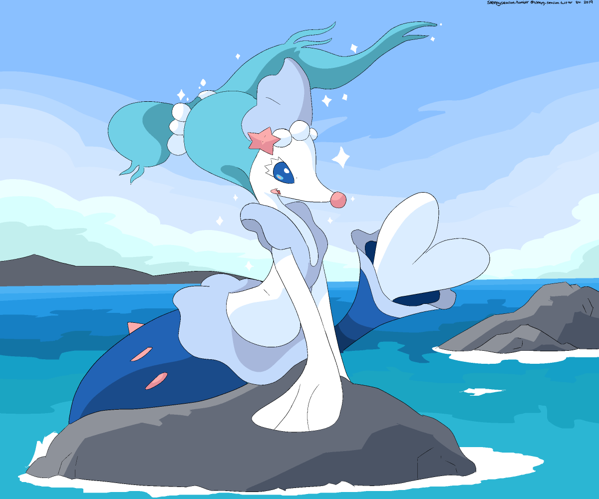 sleepy_sealion's tweet photo. A sparkling Merdoggo for Mermay. #pokemon #pokemonfanart #pkmnart #primarina #mermay https://t.co/CDopp5k4yL