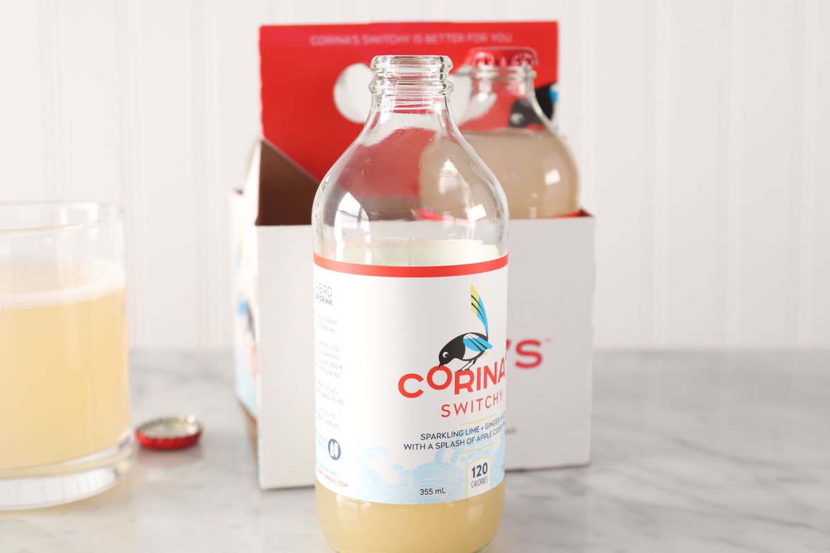NaturedMarket's tweet photo. We’re loving Corina’s Switchy — a sparkling blend of lime &amp; ginger juice with a splash of apple cider vinegar. It’s not too sweet &amp; not too tart. But just right!

Corina’s Switchy is unfiltered. Separation is natural. Flip the bird. https://t.co/vWYcfFus92