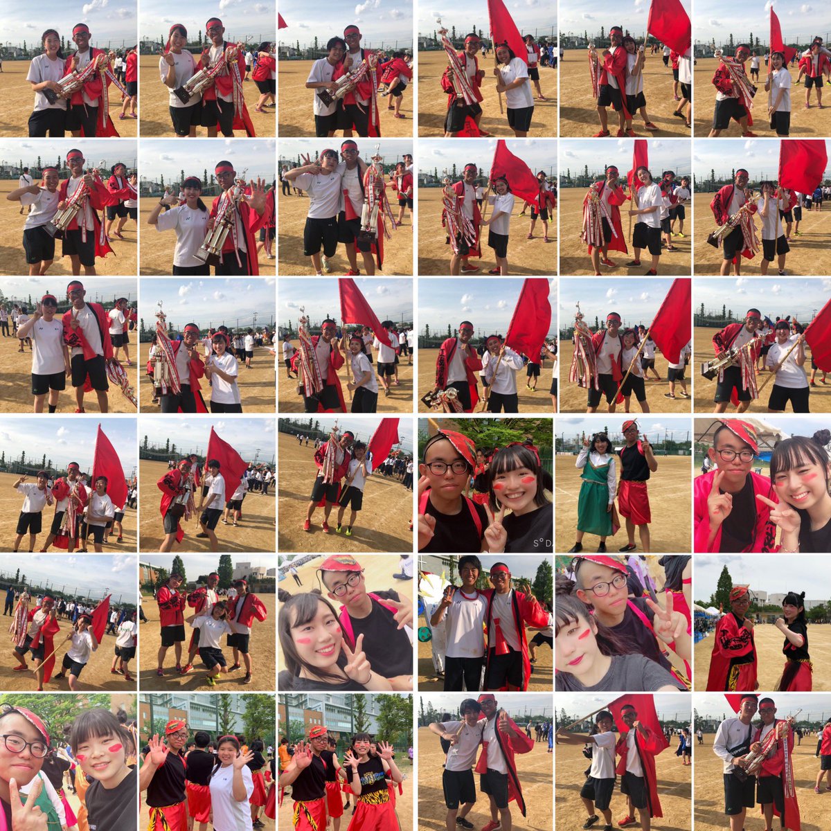 Tyuya39's tweet photo. 🔥最後の体育祭🔥

五団団長として五団を総合優勝させることが出来てほんまに嬉しいで！🤞

ほんまにみんなの応援は最高過ぎた！

三役、十役、五団のみんな、今まで俺についてきてくれてありがとう！そして、最高の思い出をありがとう！😊

紅我闘魂！！五団！！👹🔥🖐 https://t.co/kcYvbX1z9x